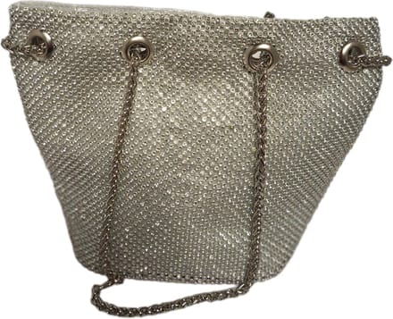 MICHELLEMOON-CLUTCH STRASS AVOND TASJE-SILVER