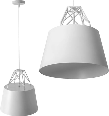 TooLight Moderne hanglamp - geometrisch design - E27 fitting - 30 x 29 cm - wit