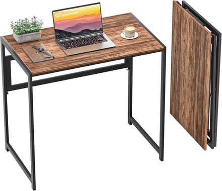 Opvouwbaar Bureau - Studietafel Werkplek - Thuiswerken Compact - Geen Montage Vereist - 80x48cm - Bruin