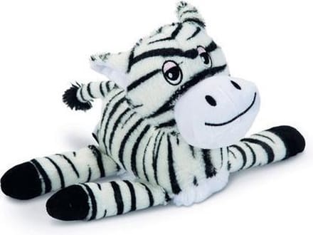 Beeztees zappy hondenspeelgoed pluche zwart/wit