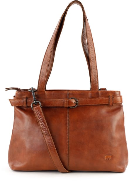 Bear Design Evi Leren Handtas - Schoudertas - Shopper - Cognac