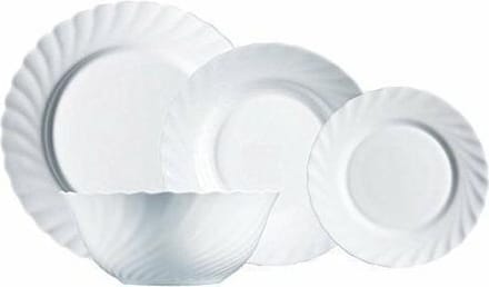 Luminarc Trianon Serviesset - Wit- 6 personen - 19 delig