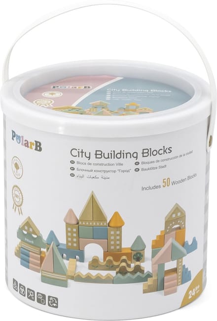 PolarB® Houten Blokken Set - Stad