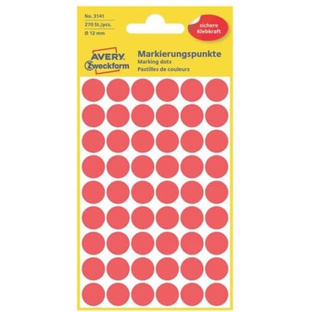Avery Zweckform markeerpunten - 12 mm Ø - zelfklevend