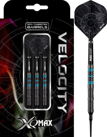 XQMax Velocity M4 Aqua 90% Soft Tip - Dartpijlen 19 Gram