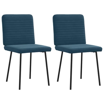 vidaXL - Eetkamerstoelen - 2 - st - fluweel - blauw