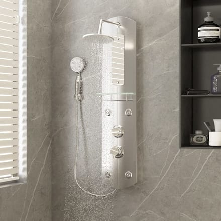 vidaXL - Douchepaneel - 25x43x110 - cm - zilverkleurig