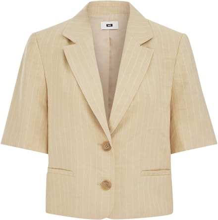 WE Fashion Dames regular fit blazer met krijtstreep