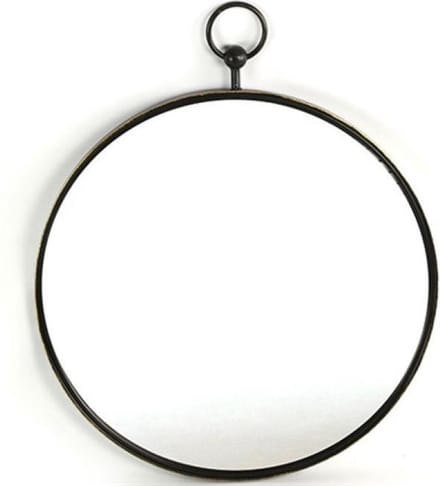 Ronde Hangspiegel met Zwart Frame Groot