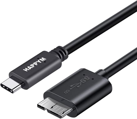 USB C naar Micro USB B 3.0 Kabel – 2 Meter – Zwart – Opladen & Dataoverdracht