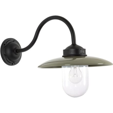 KS Verlichting wandlamp - Solingen - E27 - Aluminium - Zwart - Taupe