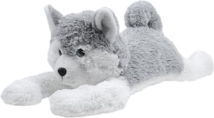 Pluche Knuffel - Knuffel Hond - Husky Lori 77 cm - Wit/Grijs