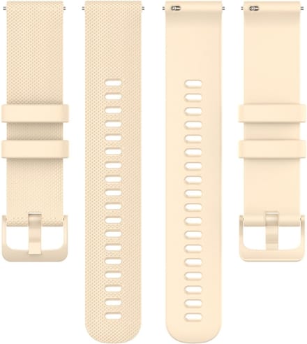 Siliconen bandje - geschikt voor Garmin Vivoactive 4 / Venu 2 / Venu 3 / Forerunner 255 / 265 - beige
