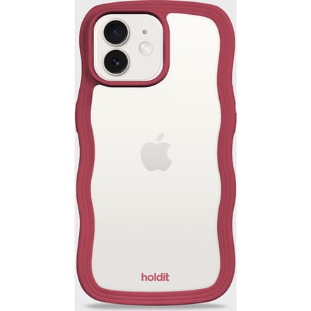 Phone Case Wavy Red Velvet/Transparent iPhone 12