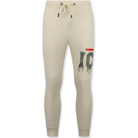 Dik Geweven Joggingbroek heren ICON - Trainingsbroek Heren Lang - 5777 - Beige