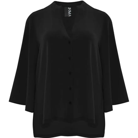 V-hals Blouse in Crêpe Dames Mat Fashion Airwashed