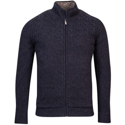 Baileys Vest Cardigan Zip Single Knit Top Cable Knit Navy / male