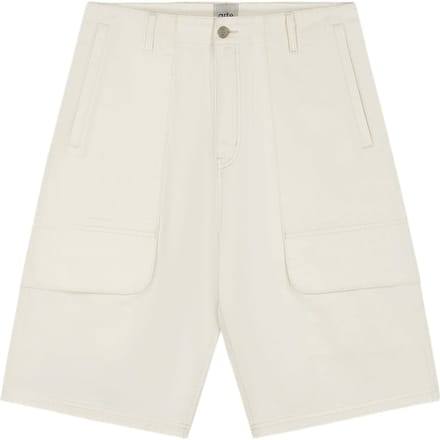 Broek Corto Uomo Canvas Cargo Shorts Cream