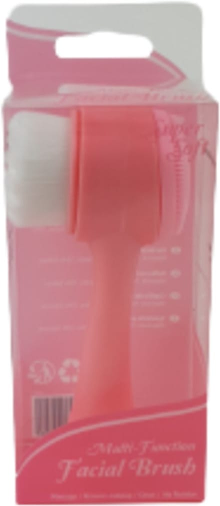 Gezichtsborstel Multi-functioneel - Roze / Wit - Kunststof - 6 x 4 x 13 cm - Make-Up - Reinigen - Hygiëne