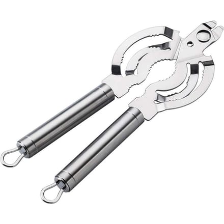 Multifunctionele Roestvrijstalen Blikopener Dekselopener Flesdop Handopeningstool white