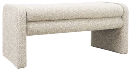 Bronx71® Eetkamerbank Neil bouclé taupe 100 cm - eettafelbank - eetbank