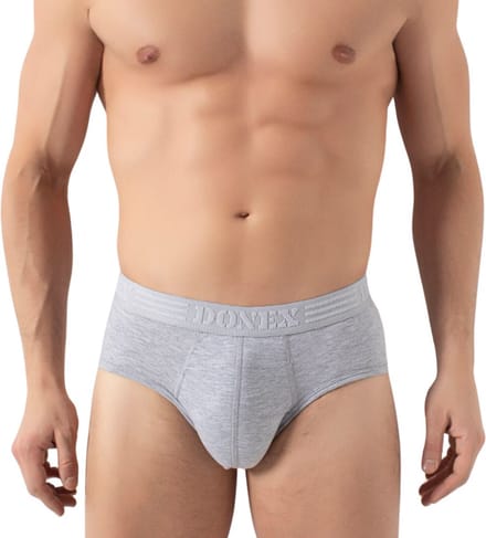 DONEX® Heren Slips – 3 Stuks – Grijs – Katoen – Basic Comfort – Maat XXL