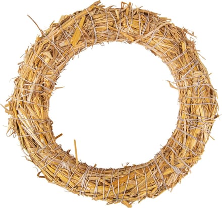 Rayher Decoratie krans van stro - 25 x 6 cm - DIY kransen maken - kerst deurkrans/kerstkrans
