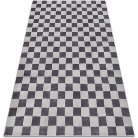 Kleden Rugsx Tapijt AURA EB112 grijs - Schaakbord, structureel, 80x150 cm