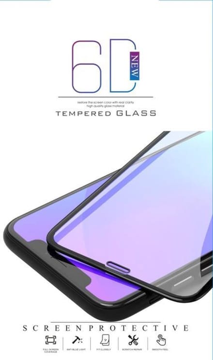 MM&A 6D Tempered Glass Screen Protector geschikt voor Apple iPhone XR/11 – Screenprotector – Displayfolie – Gehard Glas – Glas - Zwart