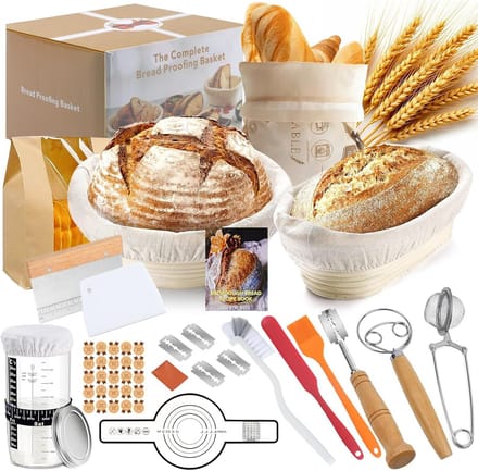 Complete Desemstarter Set met Rieten Manden en Bakaccessoires voor Brood
