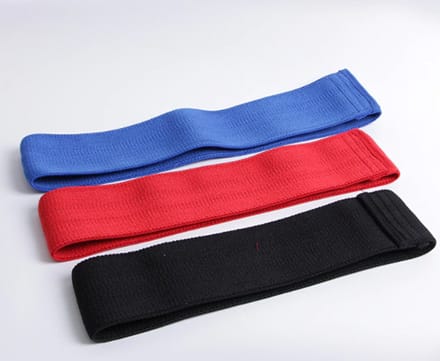 DW4Trading Elastische Weerstandsbanden - Bootybands - Resistance Bands - Set van 3 - Zwart-rood-blauw