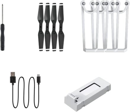 Droneset met H6 drone tas, 1 drone batterij, 4 beschermframes, 2 vervangende bladen en oplader