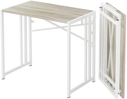 Dailygoods- Inklapbaar Bureau 90 cm - Opvouwbaar Bureau - Schrijftafel - Campingbureau - Gamingcomputer - Houten/Metaal Frame - Opklapbaar Bureau