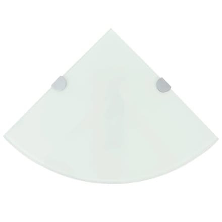 vidaXL - Hoekschappen - 2 - st - met - chromen - dragers - 25x25 - cm - glas - wit