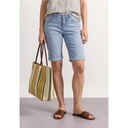 Bermuda met Slim Legs en omgeslagen detail