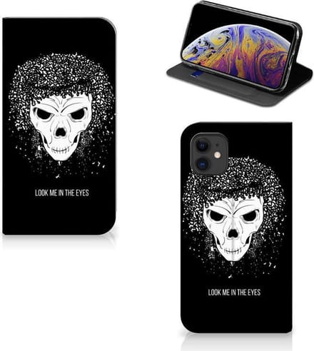 Mobiel BookCase Apple iPhone 11 Skull Hair