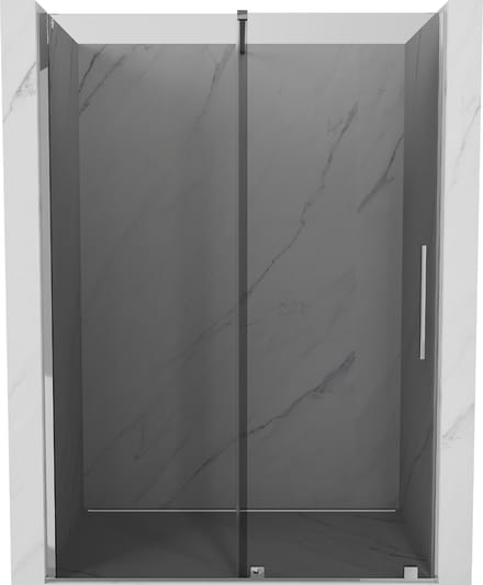Mexen Velar schuifbare douchedeur 140 , grafiet, chroom - 871-140-000-41-01