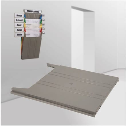 Legbord Eichner Flat, voor wandsorteerder, vulhoogte 9 mm, B 240 x D 15 x H 302 mm, grijs