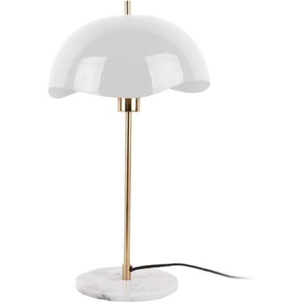 Leitmotiv Tafellamp Waved Dome - Wit - 30x30x56cm - Scandinavisch