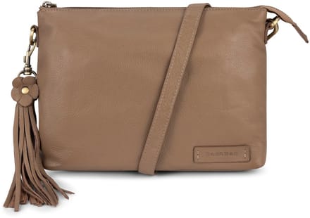 Bag2Bag Leren Schoudertas / Crossbody tas Aulac Dark Stone