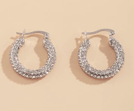 Glim oorringen | zilver gekleurd