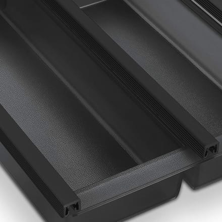 Bestekbak voor Legrabox 600 mm - Translucent-anthraciet en Aluminium