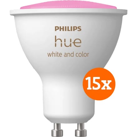 Philips Hue White and Color GU10 15-pack