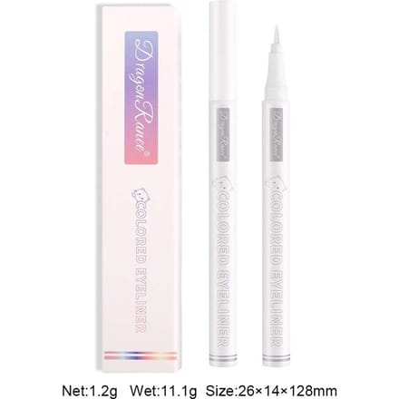 Witte Waterdichte Vloeibare Eyeliner Pen Langhoudende Eyeliner Pen Oogmake-up Cosmetica wit