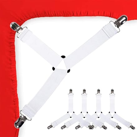 Verstelbare Sheet Clips voor Bedden en Sofa's - 4 Stuks, Perfect voor Hoeslakens en Matrassen