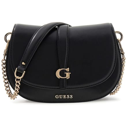GUESS schoudertas Carrie Flap Shoulder Bag Black zwart