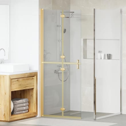 vidaXL - Inloopdouche - wand - Goud - 80 - x - 6,5 - x - 190 - cm