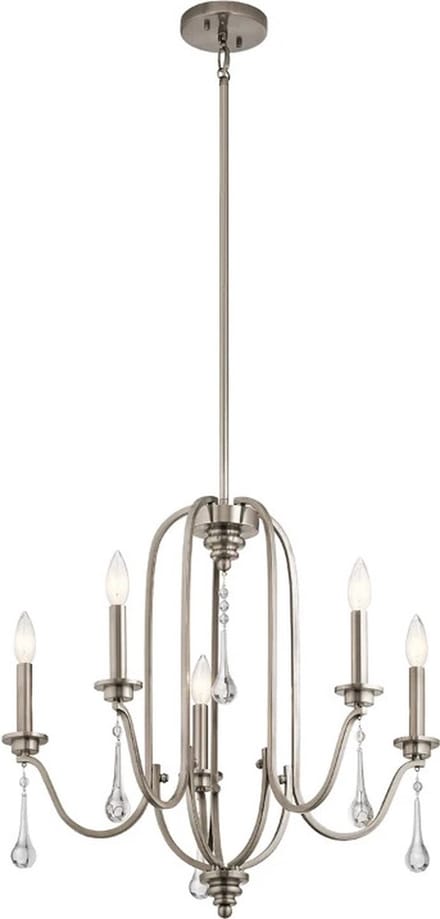 Kichler LED Kroonluchter | 5X E14 Max 60W | Dimbaar | Classic Pewter