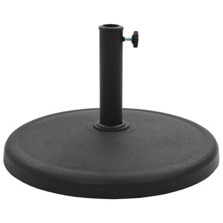 vidaXL - Parasolvoet - rond - 19 - kg - polyresin - zwart