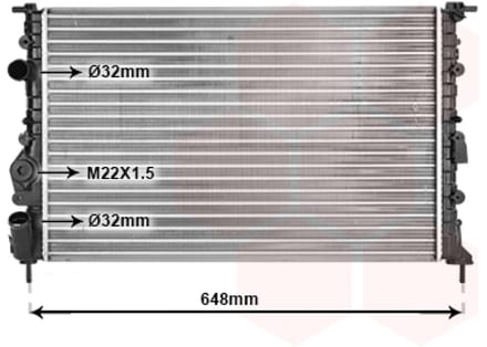 Van Wezel - RADIATOR VOOR RENAULT MEGANE 1995-1999 7700838135